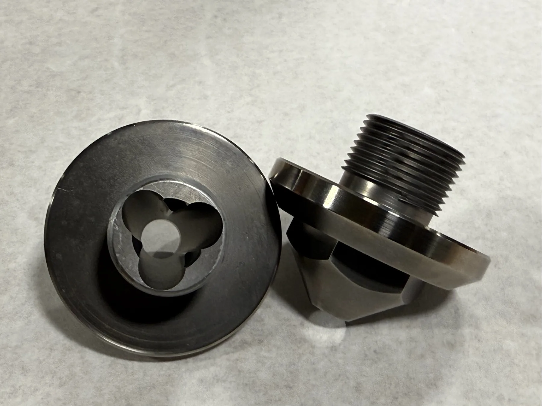 Precision machined component detail used for the Superior Steel Stamp blog.