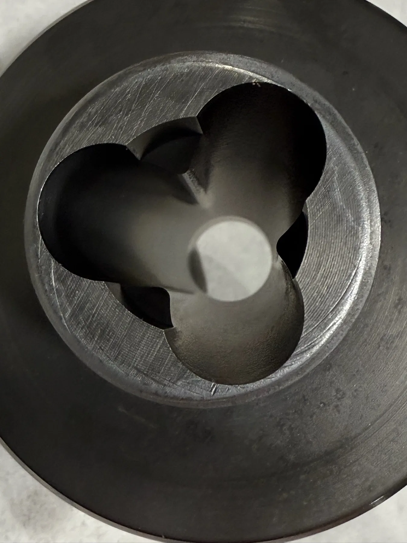 Precision machined component detail used for the Superior Steel Stamp blog.
