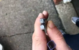 Symbol hand stamps and marking die block details.
