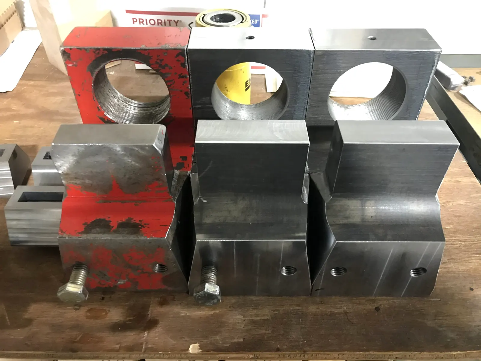 Custom machined blocks and marking tooling for engineering support.